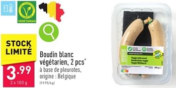 Promotions Boudin blanc végétarien - Produit maison - Aldi - Valide de 31/03/2024 à 07/04/2024 chez Aldi