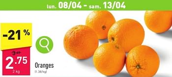 Promotions Oranges - Produit maison - Aldi - Valide de 31/03/2024 à 07/04/2024 chez Aldi