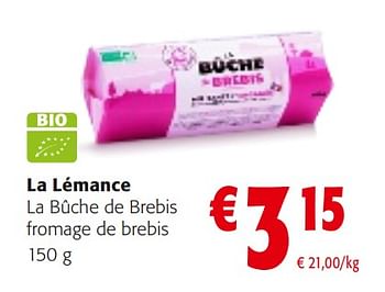 Promoties La lémance la bûche de brebis fromage de brebis - La lemance - Geldig van 10/04/2024 tot 23/04/2024 bij Colruyt