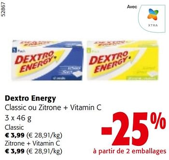 Promoties Dextro energy classic ou zitrone + vitamin c - Dextro Energy - Geldig van 10/04/2024 tot 23/04/2024 bij Colruyt