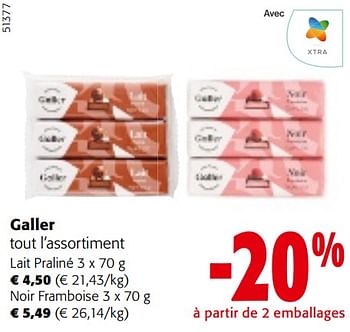 Promoties Galler tout l’assortiment - Galler - Geldig van 10/04/2024 tot 23/04/2024 bij Colruyt