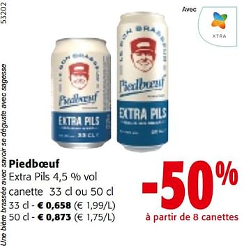 Promotions Piedboeuf extra pils - Piedbœuf - Valide de 10/04/2024 à 23/04/2024 chez Colruyt