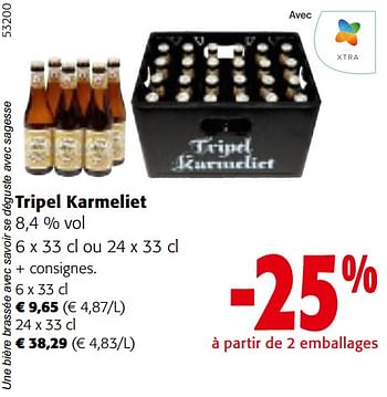 Promoties Tripel karmeliet - TRipel Karmeliet - Geldig van 10/04/2024 tot 23/04/2024 bij Colruyt
