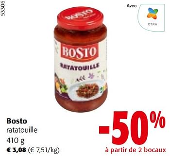 Promotions Bosto ratatouille - Bosto - Valide de 10/04/2024 à 23/04/2024 chez Colruyt