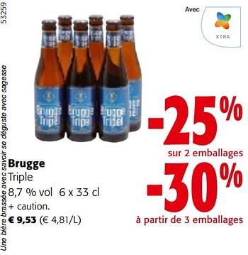 Promoties Brugge triple - Brugge - Geldig van 10/04/2024 tot 23/04/2024 bij Colruyt