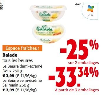 Promoties Balade tous les beurres - Balade - Geldig van 10/04/2024 tot 23/04/2024 bij Colruyt