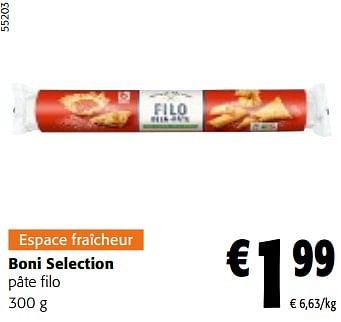 Promotions Boni selection pâte filo - Boni - Valide de 10/04/2024 à 23/04/2024 chez Colruyt