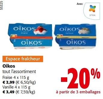Promoties Oikos tout l’assortiment - Oikos - Geldig van 10/04/2024 tot 23/04/2024 bij Colruyt