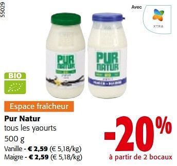 Promoties Pur natur tous les yaourts - Pur Natur - Geldig van 10/04/2024 tot 23/04/2024 bij Colruyt