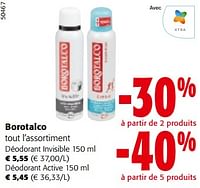 Promotions Borotalco tout l’assortiment - Borotalco - Valide de 10/04/2024 à 23/04/2024 chez Colruyt