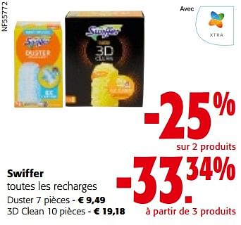 Promoties Swiffer toutes les recharges - Swiffer - Geldig van 10/04/2024 tot 23/04/2024 bij Colruyt