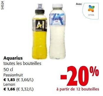 Promotions Aquarius toutes les bouteilles - Aquarius - Valide de 10/04/2024 à 23/04/2024 chez Colruyt