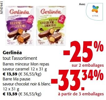 Promoties Gerlinéa tout l’assortiment - Gerlinéa - Geldig van 10/04/2024 tot 23/04/2024 bij Colruyt