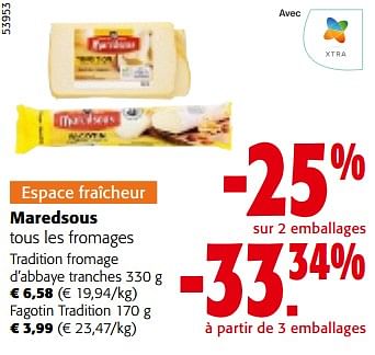Promoties Maredsous tous les fromages - Maredsous - Geldig van 10/04/2024 tot 23/04/2024 bij Colruyt