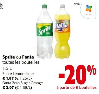 Promoties Sprite ou fanta toutes les bouteilles - Huismerk - Colruyt - Geldig van 10/04/2024 tot 23/04/2024 bij Colruyt