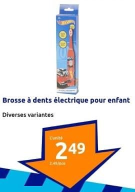 Promoties Brosse à dents électrique pour enfant - Huismerk - Action - Geldig van 10/04/2024 tot 16/04/2024 bij Action