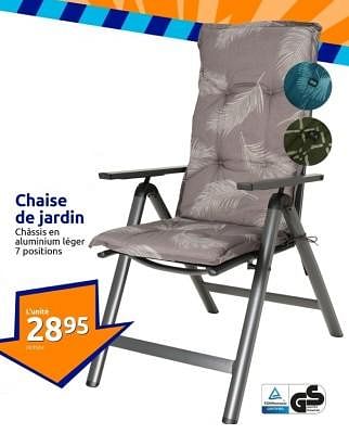 Promotions Chaise de jardin - Produit Maison - Action - Valide de 10/04/2024 à 16/04/2024 chez Action