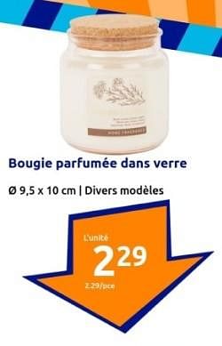 Promotions Bougie parfumée dans verre - Produit Maison - Action - Valide de 10/04/2024 à 16/04/2024 chez Action