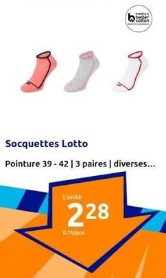 Promoties Socquettes lotto - Lotto - Geldig van 10/04/2024 tot 16/04/2024 bij Action