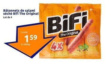 Promoties Bâtonnets de salami séchée bifi the original - Bifi - Geldig van 10/04/2024 tot 16/04/2024 bij Action