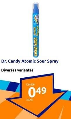 Promoties Dr. candy atomic sour spray - Dr. Candy - Geldig van 10/04/2024 tot 16/04/2024 bij Action