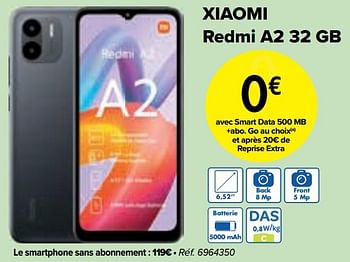 Promoties Xiaomi redmi a2 32 gb - Xiaomi - Geldig van 02/04/2024 tot 01/05/2024 bij Carrefour