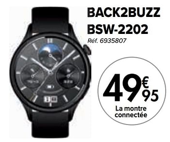 Promoties Back2buzz bsw-2202 smartwatch - Back2buzz - Geldig van 02/04/2024 tot 01/05/2024 bij Carrefour