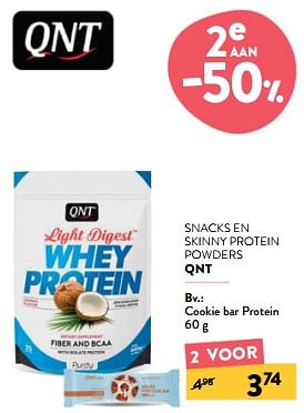 Promoties Cookie bar protein - QNT - Geldig van 10/04/2024 tot 23/04/2024 bij DI