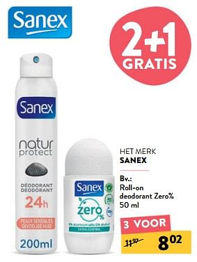 Promoties Deodorant zero% - Sanex - Geldig van 10/04/2024 tot 23/04/2024 bij DI
