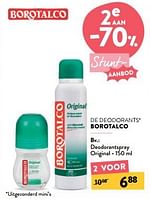 Promoties Deodorantspray original - Borotalco - Geldig van 10/04/2024 tot 23/04/2024 bij DI