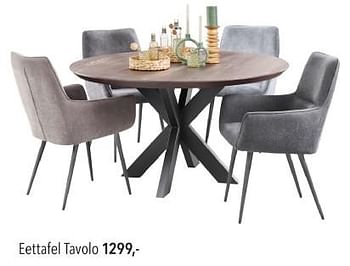 Promotions Eettafel tavolo - Produit Maison - Pronto Wonen - Valide de 14/04/2024 à 20/04/2024 chez Pronto Wonen