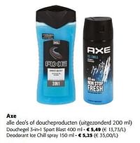 Axe alle deo`s of doucheproducten-Axe