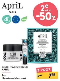 Hydraterend sheet mask-April 