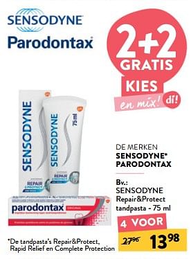 Promoties Sensodyne repair+protect tandpasta - Sensodyne - Geldig van 10/04/2024 tot 23/04/2024 bij DI