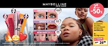 Promoties Sky high mascara - Maybelline - Geldig van 10/04/2024 tot 23/04/2024 bij DI