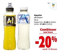 Promoties Aquarius alle flessen - Aquarius - Geldig van 10/04/2024 tot 23/04/2024 bij Colruyt