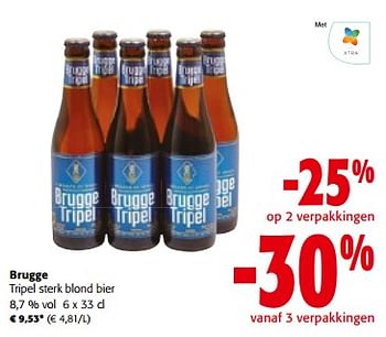Promotions Brugge tripel sterk blond bier - Brugge - Valide de 10/04/2024 à 23/04/2024 chez Colruyt