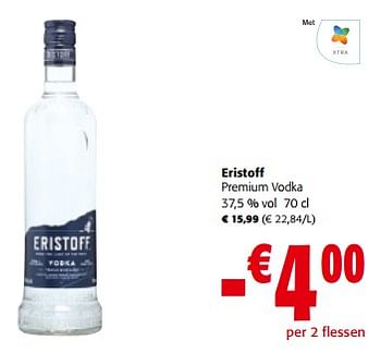Promotions Eristoff premium vodka - Eristoff - Valide de 10/04/2024 à 23/04/2024 chez Colruyt