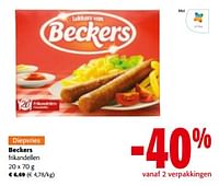 Promoties Beckers frikandellen - Beckers - Geldig van 10/04/2024 tot 23/04/2024 bij Colruyt