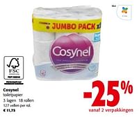 Cosynel toiletpapier 3 lagen 18 rollen-Cosynel