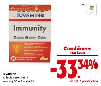 Promotions Juvamine volledig assortiment immunity - Juvamine - Valide de 10/04/2024 à 23/04/2024 chez Colruyt