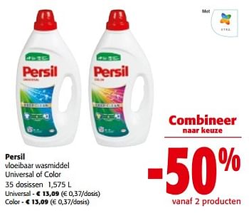 Promotions Persil vloeibaar wasmiddel universal of color - Persil - Valide de 10/04/2024 à 23/04/2024 chez Colruyt