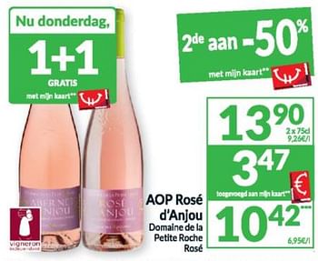 Promotions Aop rosé d`anjou domaine de la petite roche rosé - Vins rosé - Valide de 16/04/2024 à 21/04/2024 chez Intermarche