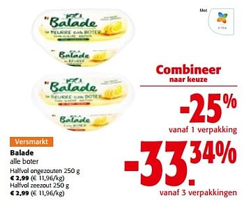 Promoties Balade alle boter - Balade - Geldig van 10/04/2024 tot 23/04/2024 bij Colruyt