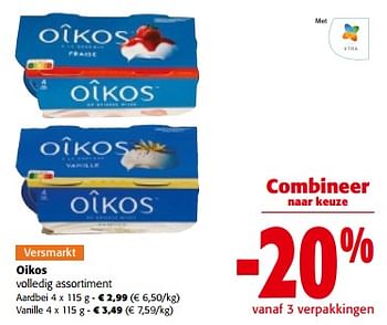 Promotions Oikos volledig assortiment - Oikos - Valide de 10/04/2024 à 23/04/2024 chez Colruyt