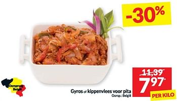 Promotions Gyros of kippenvlees voor pita - Produit maison - Intermarche - Valide de 16/04/2024 à 21/04/2024 chez Intermarche