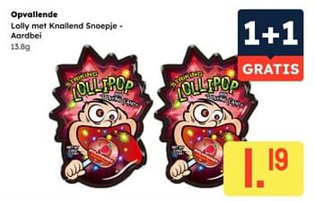 Promotions Opvallende lolly met knallend snoepje aardbei - Lollipops - Valide de 08/04/2024 à 20/04/2024 chez Ochama