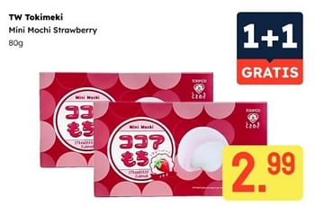 Promotions Tw tokimeki mini mochi strawberry - Produit maison - Ochama - Valide de 08/04/2024 à 20/04/2024 chez Ochama