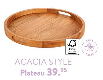 Promotions Acacia style plateau - Produit maison - Casa - Valide de 28/03/2024 à 01/05/2024 chez Casa