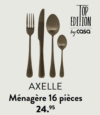 Promotions Axelle ménagère 16 pièces - Produit maison - Casa - Valide de 28/03/2024 à 01/05/2024 chez Casa